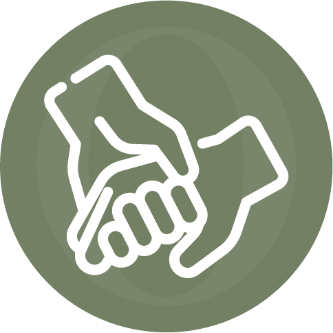 Icon of two hands holding